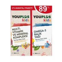 Youplus Kids Multi-Vitamin Mineral + Omega 3 Balık Yağı 2'li Avantaj Paketi